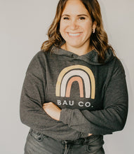 Load image into Gallery viewer, Rainbow - Bau Co. OG Cropped Hoodie - Adult - Grey