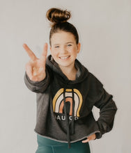 Load image into Gallery viewer, Rainbow - Bau Co. OG Cropped Hoodie - Adult - Grey