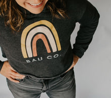 Load image into Gallery viewer, Rainbow - Bau Co. OG Cropped Hoodie - Adult - Grey