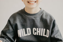 Load image into Gallery viewer, Wild Child Text - Youth - Grey
