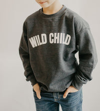 Load image into Gallery viewer, Wild Child Text - Youth - Grey
