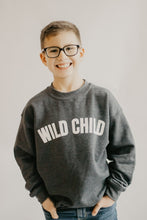 Load image into Gallery viewer, Wild Child Text - Youth - Grey
